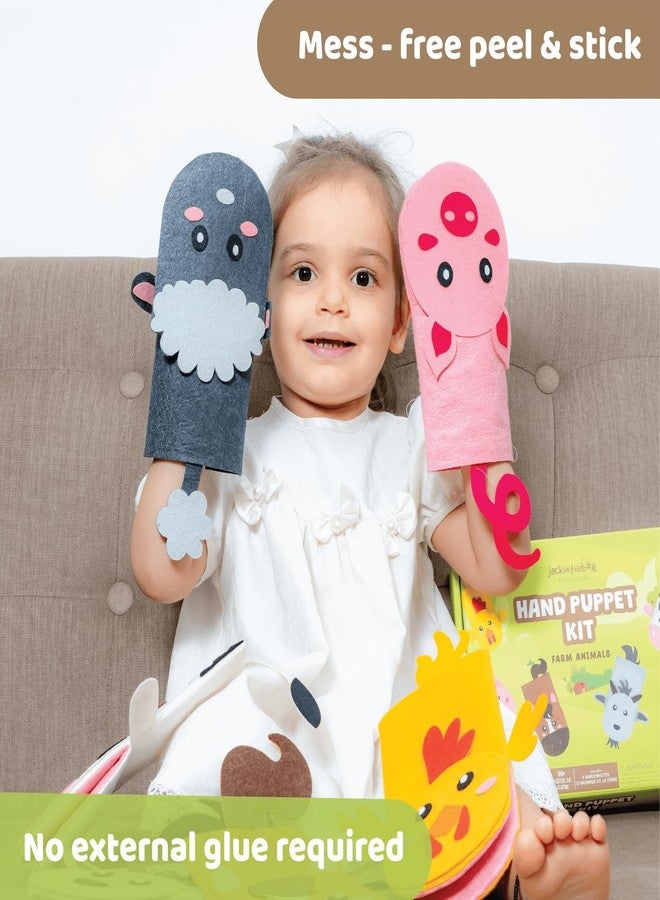 jackinthebox Hand Puppet Making Kit -6 Farm Animals Felt Puppet Craft Kit for Kids,Creative DIY Arts & Crafts Kit Make Your Own Puppets for Storytelling Role Play, Great Craft Gifts for Kids Ages 4-8 - Image 3